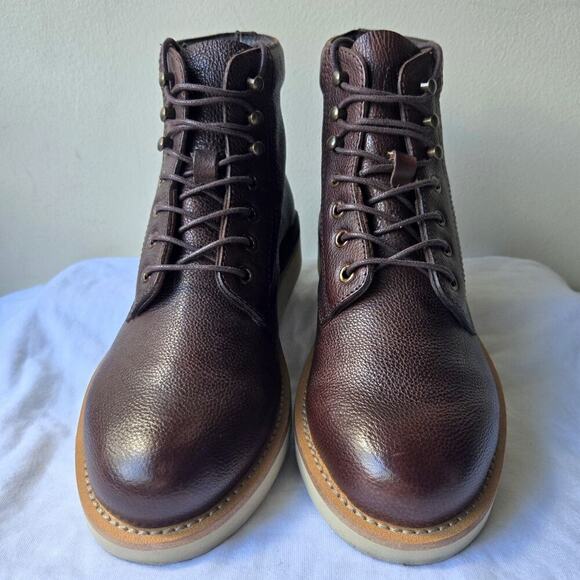 Taft 365 M004 Men's Lace Up Leather Ankle Boots Chili Brown Size 8 - Picture 2 of 8